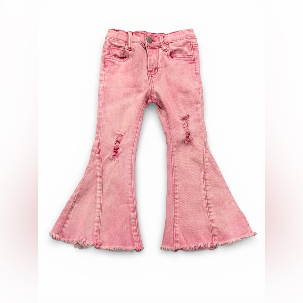 Pink Flared Toddler Jeans